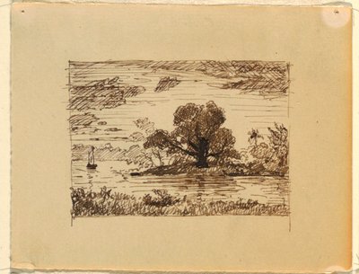 Hayali Nehir Manzarası by Frederic Edwin Church