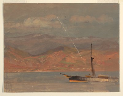 İtalyan Sahili, Messina Boğazı açıklarında by Frederic Edwin Church