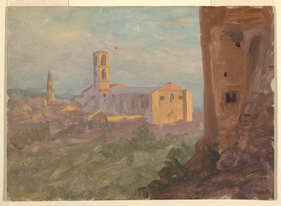 İtalyan veya İsviçre Kasabası by Frederic Edwin Church