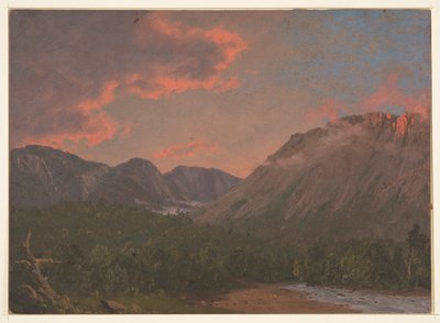 Gün batımında dağ manzarası by Frederic Edwin Church