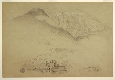 Berchtesgarden, Bavyera yakınlarındaki Goell ve Brett Dağları by Frederic Edwin Church