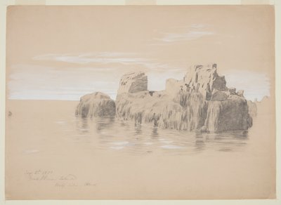 Sahildeki Kayalar, Grand Manan Adası, Kanada by Frederic Edwin Church