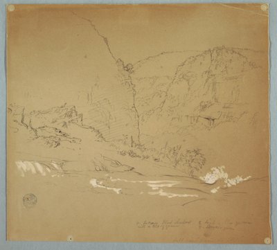 Ekvador Hacienda Chillo yakınlarındaki Şelalelerin Kenarlarına Giden Dere by Frederic Edwin Church