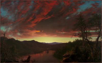 Vahşi doğada alacakaranlık by Frederic Edwin Church