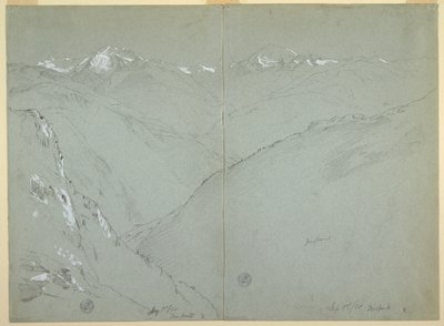 Karla Kaplı Tepeler, Bernese Alpleri, İsviçre, Bölüm 1 ile Vadi Manzarası by Frederic Edwin Church