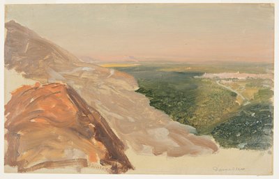 Şam, Suriye, dağlardan bir ova görünümü. by Frederic Edwin Church