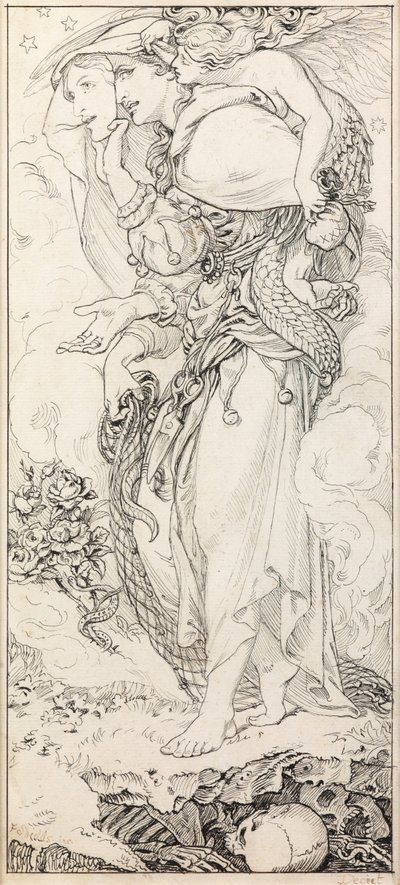Yükseliş Şapeli için Aldatma (kalem ve mürekkep) by Frederic James Shields