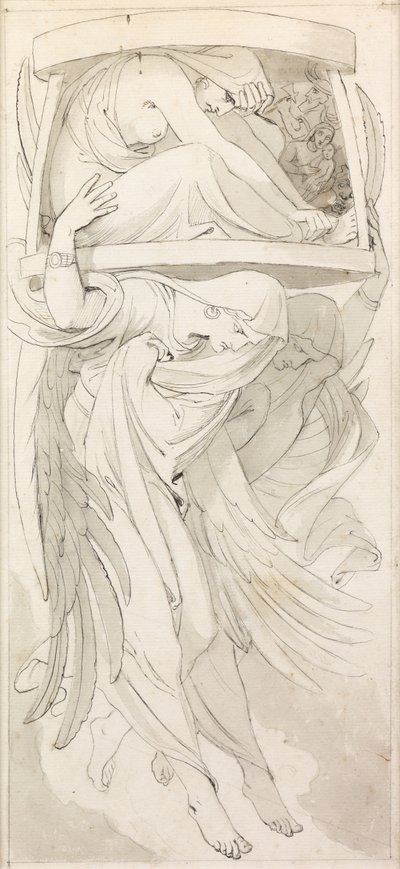 Yükseliş Şapeli için Kötülük (kalem, mürekkep ve yıkama) by Frederic James Shields