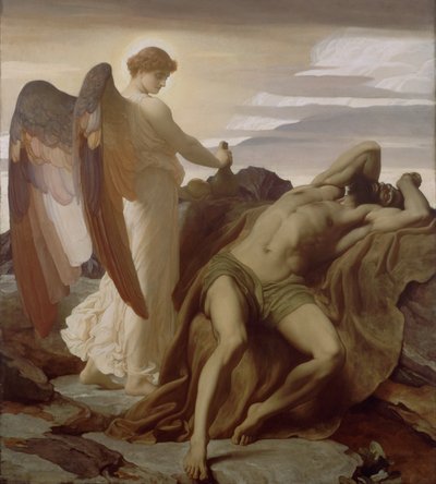 İlyas Vahşi Doğada by Frederic Leighton