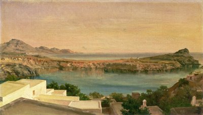 Lindos, Rodos, 1867 dolayları (tuval üzerine yağlı boya) by Frederic Leighton