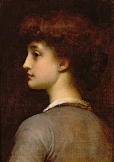 genç bir kızın portresi by Frederic Leighton