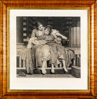 Müzik Dersi (fotogravür) by Frederic Leighton
