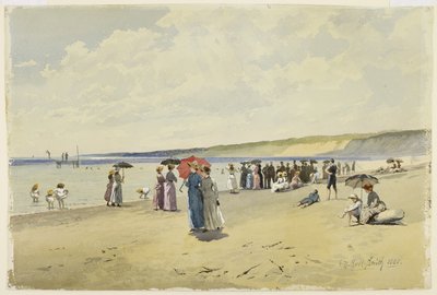 The Beach, 1888 (kağıt üzerinde wc) by Frederic Marlett Bell-Smith