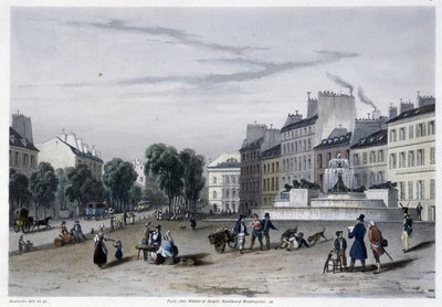 Su kulesi (Çeşme), Bd St Martin - Martens tarafından “”Paris in 1832”de by Frederic Martens