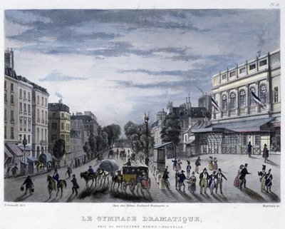 The Dramatic Gymnasium - Martens tarafından “”Paris in 1832”de by Frederic Martens