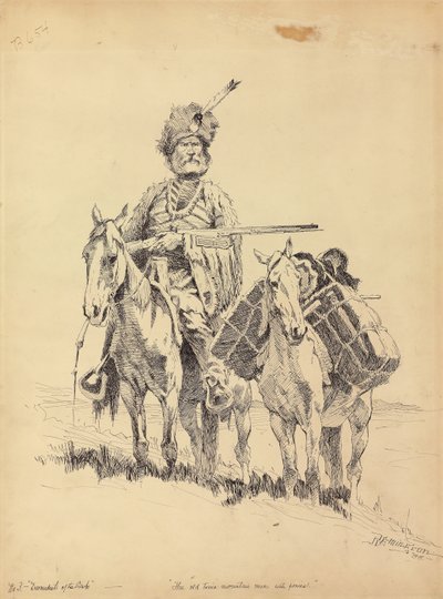Midillileriyle Eski Zamanlı Bir Dağ Adamı, 1888 by Frederic Remington