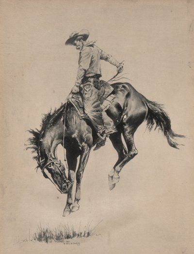 Vahşi at terbiyecisi by Frederic Remington
