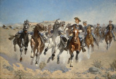 Sökülmüş: Önde Gelen Atları Hareket Eden Dördüncü Birlikler, 1890 by Frederic Remington