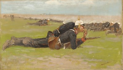 Prusya Piyade için Saha Tatbikatı by Frederic Remington