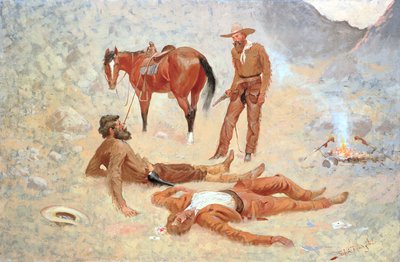 Sarsıldığı Yerde Yattı, Hâlâ Kütük Gibi by Frederic Remington