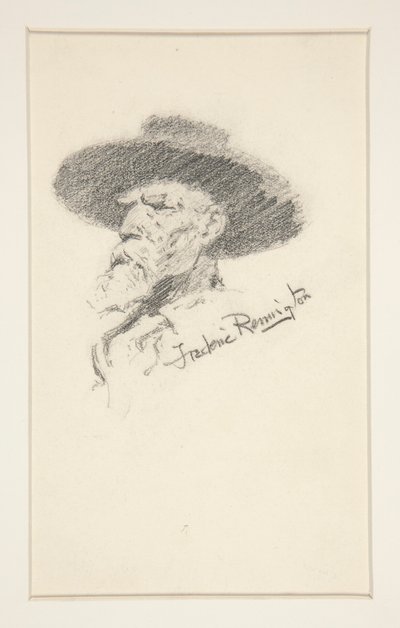 Bir adamın başı by Frederic Remington