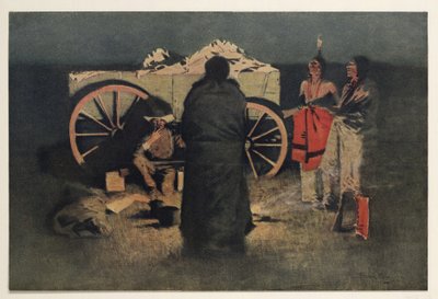 Gece Kampı, bar. 1905 by Frederic Remington