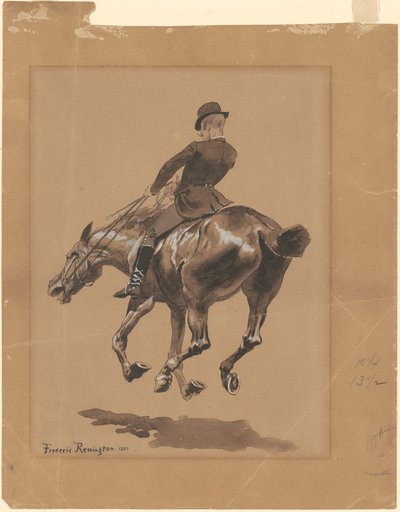 Bridle Yolunda, Central Park, New York by Frederic Remington