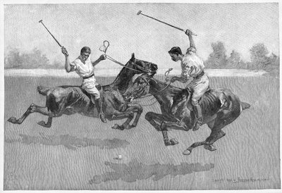 polo oyuncuları by Frederic Remington