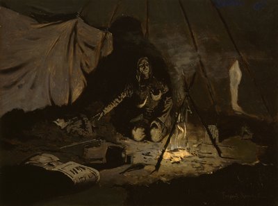 Kuru Yapraklar Ondan Daha Uzun Sürmüştü, 1899 dolayları by Frederic Remington