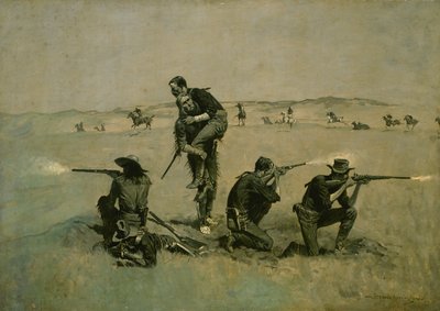 Son Direniş (Yirmi Beşe Bir) c.1896 by Frederic Remington