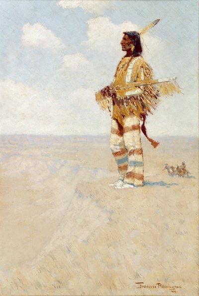 Irkının Sonu (Ufuk Amerikalı), 1908 (kompozisyon tahtasındaki yağ) by Frederic Remington