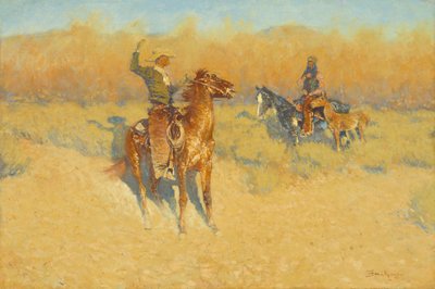 Uzun Boynuzlu Sığır Burcu by Frederic S. Remington
