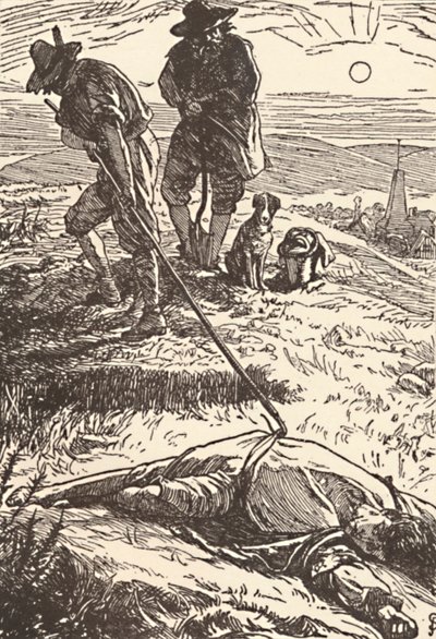 Veba Defoe Tarihinden bir çizim, 1862, 1923 by Frederic Shields