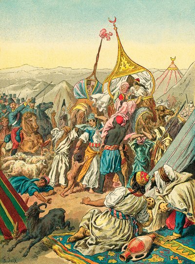 Abd El Kader kabilesinin yakalanması by Frederic Theodore Lix