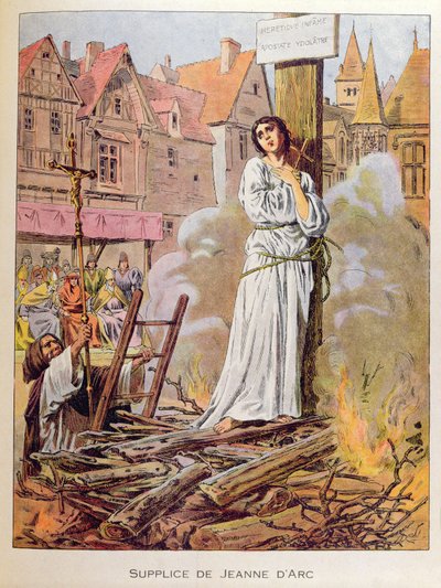 Joan of Arc tehlikede by Frederic Theodore Lix