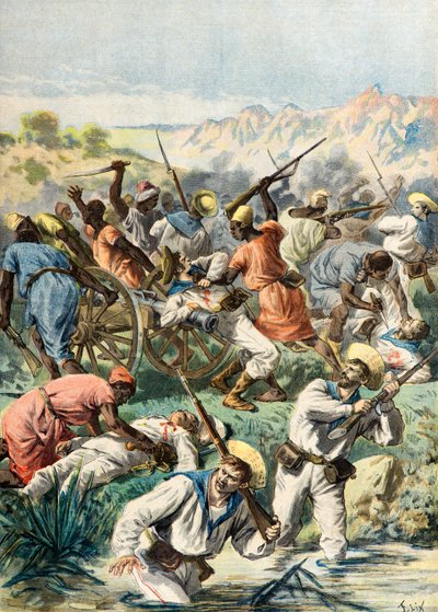 İngiliz askerlerinin katliamı by Frederic Theodore Lix