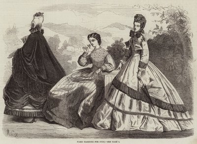 Temmuz ayı Paris Modası by Frederic Theodore Lix