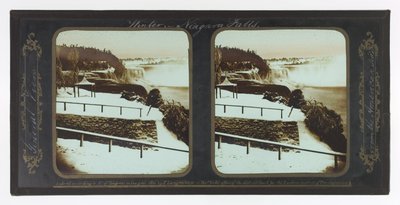 Kış Niagara Şelalesi, Amerika Yakasından Genel Görünüm by Frederic and William Langenheim