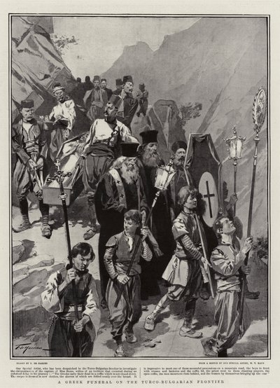 Türk-Bulgar Sınırında Bir Yunan Cenazesi by Frederic de Haenen