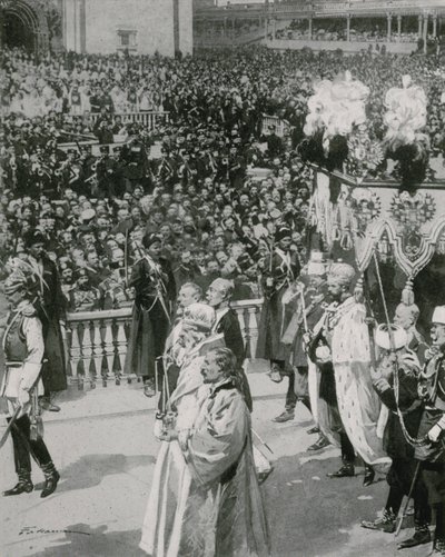 A Scene in the Kremlin during the Coronation of the Emperor  by Frederic de Haenen