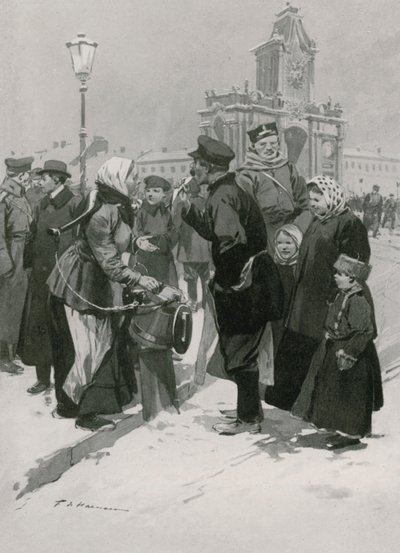 A Street Vendor of Salt Herrings  by Frederic de Haenen