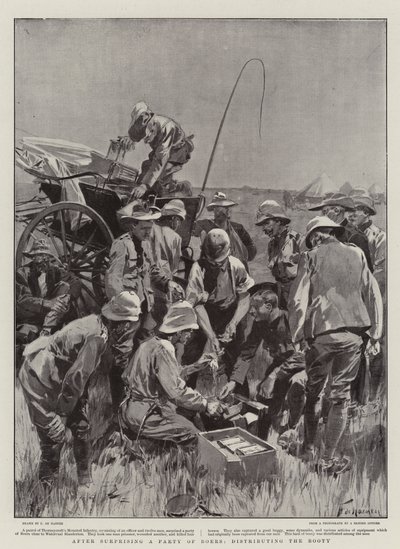 Bir Boers Partisini şaşırttıktan sonra, Ganimet