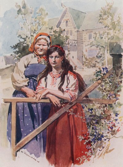 Moskova Çevresinde Postacıyı Beklerken by Frederic de Haenen