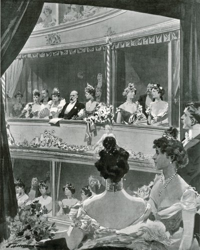 Kral Edward VII ve ailesi Covent Garden