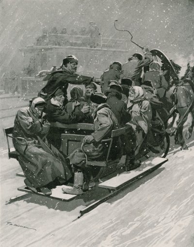 Halka Açık Kızak, Yarım Kuruşluk Ücret by Frederic de Haenen