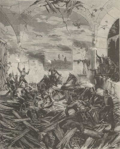 Patlamadan sonra Kışlık Saray, 17 Şubat 1880 akşamı. by Frederic de Haenen