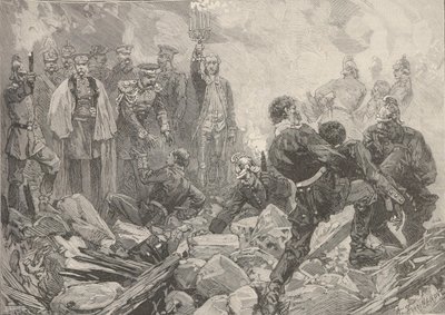 Patlamadan sonra Kışlık Saray, 17 Şubat 1880 akşamı. by Frederic de Haenen