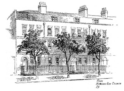 Alexander Pope, Mawsons Row, Chiswick, Londra, 1912 by Frederick Adcock