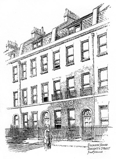 Dickens evi, 48 Doughty Caddesi, Londra, 1912. by Frederick Adcock