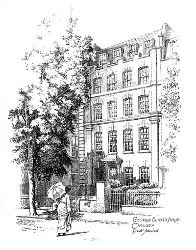 George Eliots evi, Chelsea, Londra, 1912 by Frederick Adcock